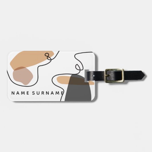 Minimalistische moderne Pastelle Gepäckanhänger (Vorderseite horizontal)
