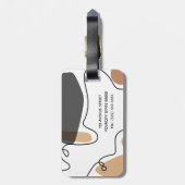 Minimalistische moderne Pastelle Gepäckanhänger (Rückseite vertikal)