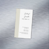 Minimalistische, moderne, pastellweiße Farbe Perso Magnetische Visitenkarte (Beispiel)