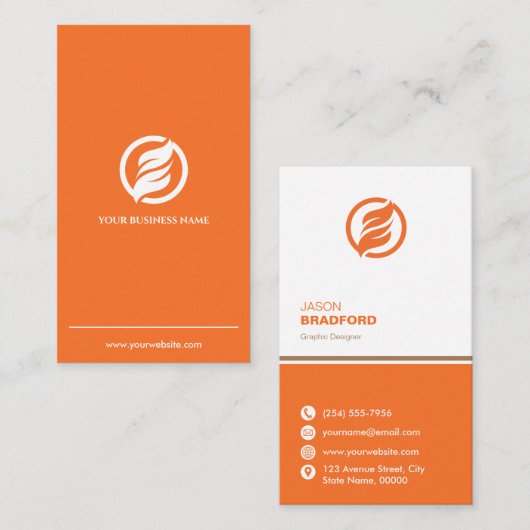 Minimalistische moderne Personalisierte Visitenkarte (Vorne/Hinten)