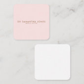 Minimalistische, moderne Pink Doctor Visitor Card Begleitkarte (Vorne/Hinten)