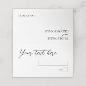 Minimalistische moderne Platzkarte für einfache Ho (Außenseite Aufgefaltet)