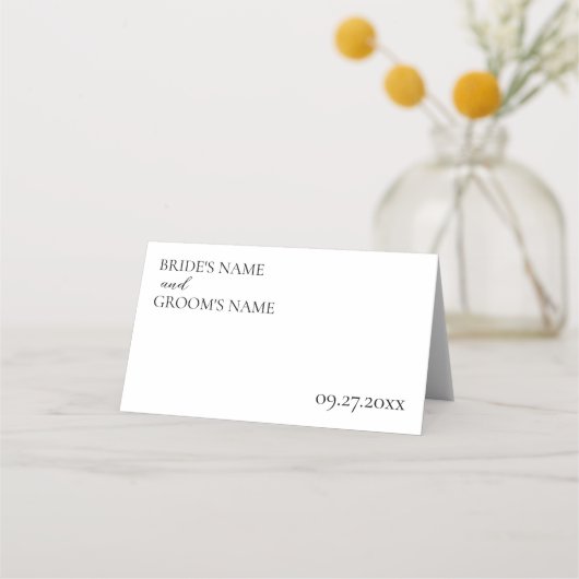 Minimalistische moderne Platzkarte für einfache Ho (Rückseite)