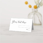 Minimalistische moderne Platzkarte für einfache Ho (Vorderseite)