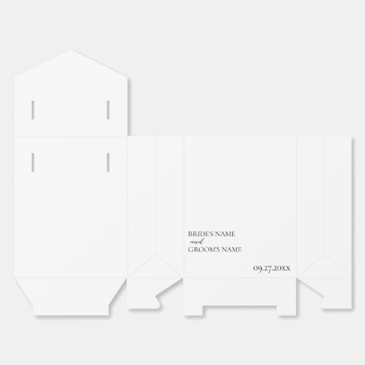 Minimalistische moderne Platzkarte für einfache Ho Geschenkschachtel (Ungefaltet)