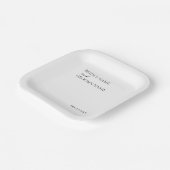 Minimalistische moderne Platzkarte für einfache Ho Pappteller (Gewinkelt)