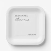 Minimalistische moderne Platzkarte für einfache Ho Pappteller (Vorderseite)