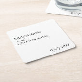 Minimalistische moderne Platzkarte für einfache Ho Rechteckiger Pappuntersetzer (angewinkelt)