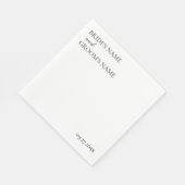 Minimalistische moderne Platzkarte für einfache Ho Serviette (Ecke)