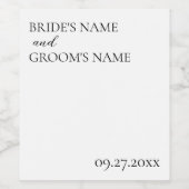 Minimalistische moderne Platzkarte für einfache Ho Weinetikett (Einzelnes Label)