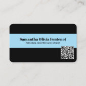 Minimalistische moderne QR-Code-Visitenkarte Visitenkarte (Vorderseite)