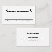 Minimalistische moderne Retro-Erinnerung Terminkarte (Vorne/Hinten)