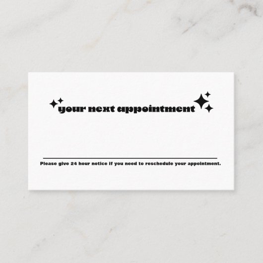 Minimalistische moderne Retro-Erinnerung Terminkarte (Vorderseite)