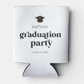 Minimalistische Moderne Retro-Graduierungspartei Dosenkühler (Vorderseite)