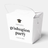 Minimalistische Moderne Retro-Graduierungspartei Geschenkschachtel (Rückseite)