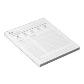 Minimalistische moderne Rezept-Sheet-Cookbook-Seit Notizblock (angewinkelt)