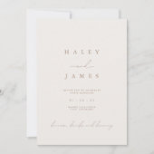 Minimalistische moderne Romantische Foto Hochzeit Einladung (Vorderseite)