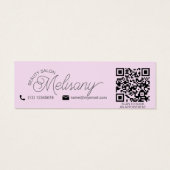 Minimalistische, moderne rosa goldgrüne Blumenlini (Rückseite)