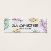 Minimalistische, moderne rosa goldgrüne Blumenlini (Vorderseite)