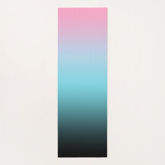 Minimalistische, moderne rosa Himmelblau und schwa Yogamatte (Rückseite)