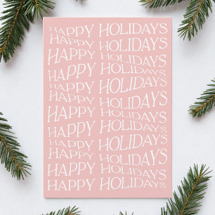 Minimalistische moderne rosa Typografie Happy Holi Feiertagskarte