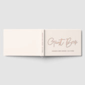 Minimalistische moderne Rose Gold Foil Babydusche Gästebuch (Voll)