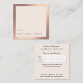 Minimalistische, moderne Rose Terminkarte (Vorne/Hinten)