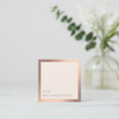 Minimalistische, moderne Rose Terminkarte (Stehend Vorderseite)