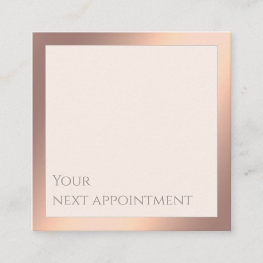 Minimalistische, moderne Rose Terminkarte (Vorderseite)