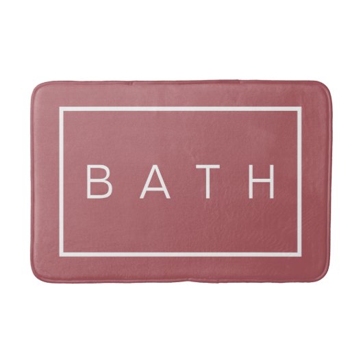Minimalistische moderne Rose Weiß Badematte (Vorderseite)