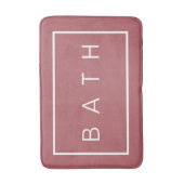 Minimalistische moderne Rose Weiß Badematte (Vorderseite Vertikal)