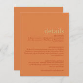 Minimalistische moderne Rostdetails-Karte Begleitkarte (Vorne/Hinten)