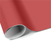 Minimalistische, moderne Rot-Ziegelfarbe Geschenkpapier (Rolleneckpunkt)