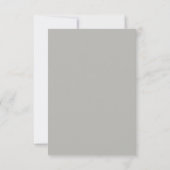 Minimalistische moderne RSVP-Karte | Gray Wedding Einladung (Rückseite)