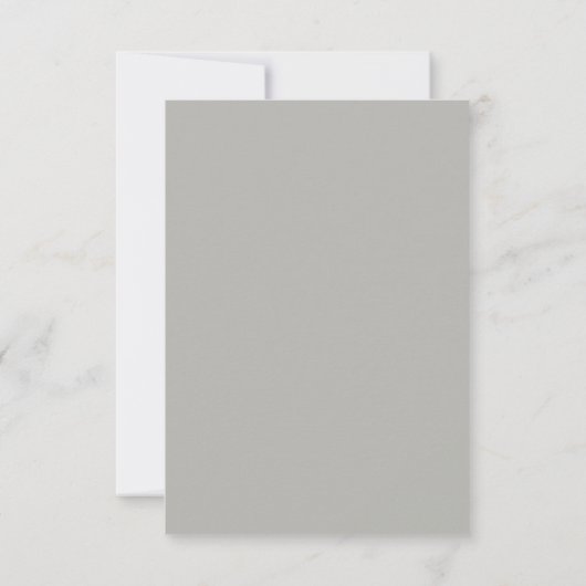 Minimalistische moderne RSVP-Karte | Gray Wedding Einladung (Rückseite)