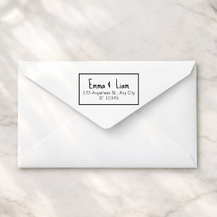 Minimalistische moderne Rücksendeadress-Stempel Gummistempel