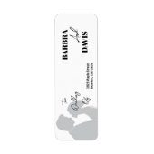 Minimalistische moderne Rücksendeadresse für Paare (Vorne)