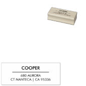 Minimalistische moderne Rücksendeadresse Gummistempel (Stempel)