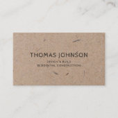 Minimalistische moderne rustikale Bauweise Visitenkarte (Vorderseite)
