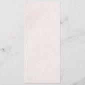 Minimalistische moderne Rustikale Hochzeit Menükarte (Rückseite)