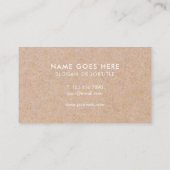 Minimalistische moderne rustikale visitenkarte (Rückseite)