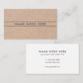 Minimalistische moderne rustikale visitenkarte (Vorne/Hinten)