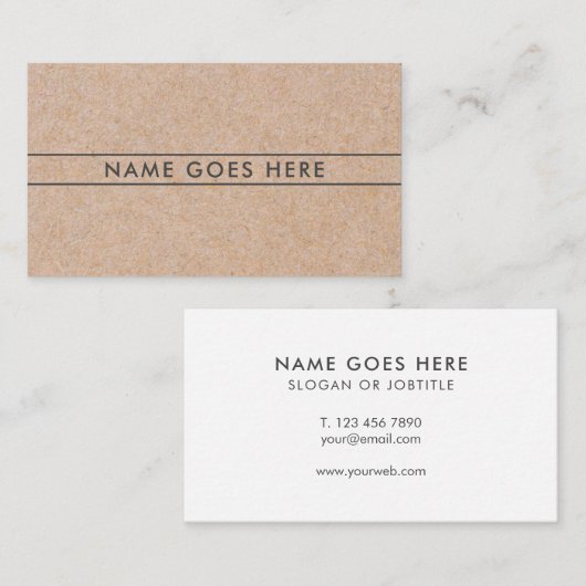 Minimalistische moderne rustikale visitenkarte (Vorne/Hinten)
