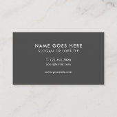Minimalistische moderne rustikale visitenkarte (Rückseite)