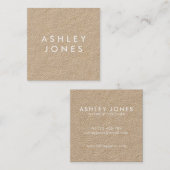 Minimalistische moderne Rustikalkomponenten-Visite Quadratische Visitenkarte (Vorne/Hinten)