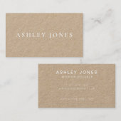 Minimalistische moderne Rustikalkomponenten-Visite Visitenkarte (Vorne/Hinten)