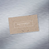 Minimalistische moderne Rustikalkopfkarte Magnetische Visitenkarte (Beispiel)