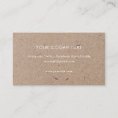 Minimalistische moderne Rustikalkopfkarte Visitenkarte (Rückseite)