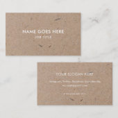Minimalistische moderne Rustikalkopfkarte Visitenkarte (Vorne/Hinten)