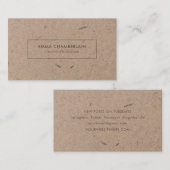 Minimalistische moderne Rustikalkopfkarte Visitenkarte (Vorne/Hinten)